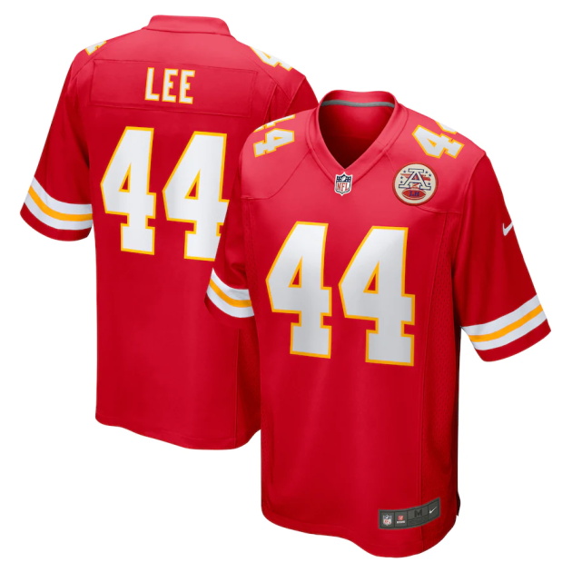 mens nike elijah lee red kansas city chiefs game player jersey